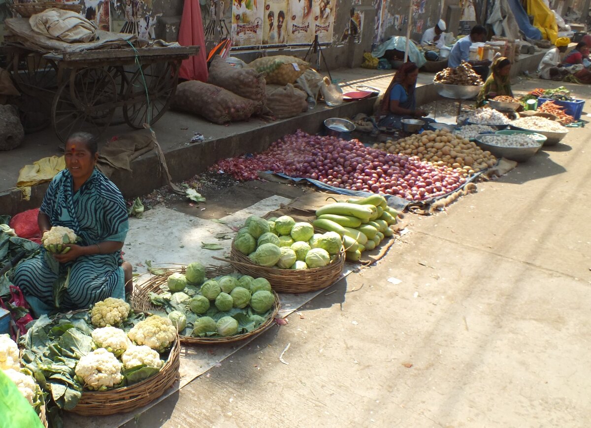 Рынок овощей в Биджапуре