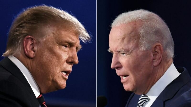 Трамп и Байден.  фото https://www.bbc.com/russian/news-54349996