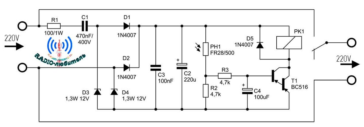 Как быстро сделать простое фотореле, схемы не сложных фотореле