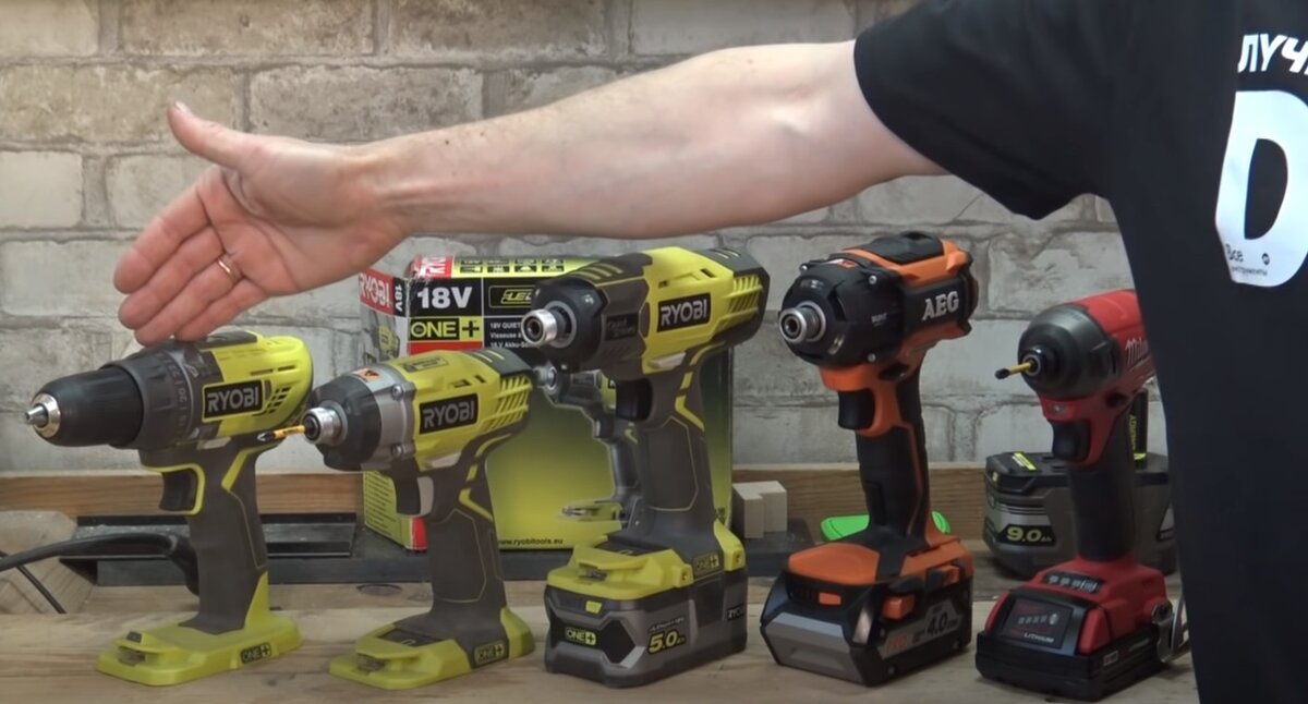 Линейка Ryobi + Makita.