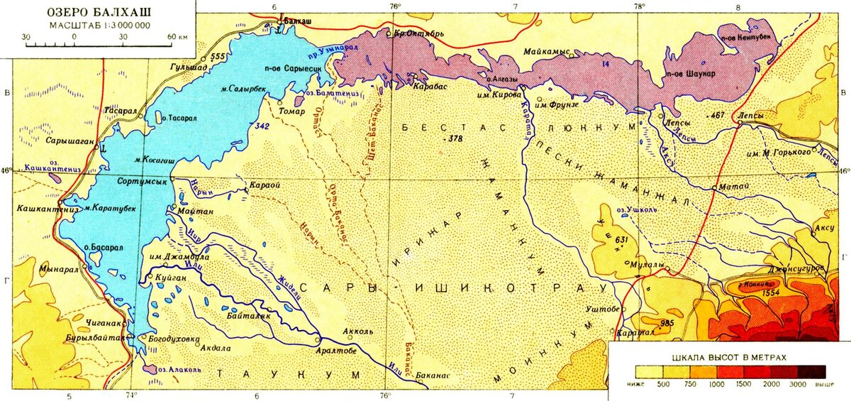 Море в казахстане карта