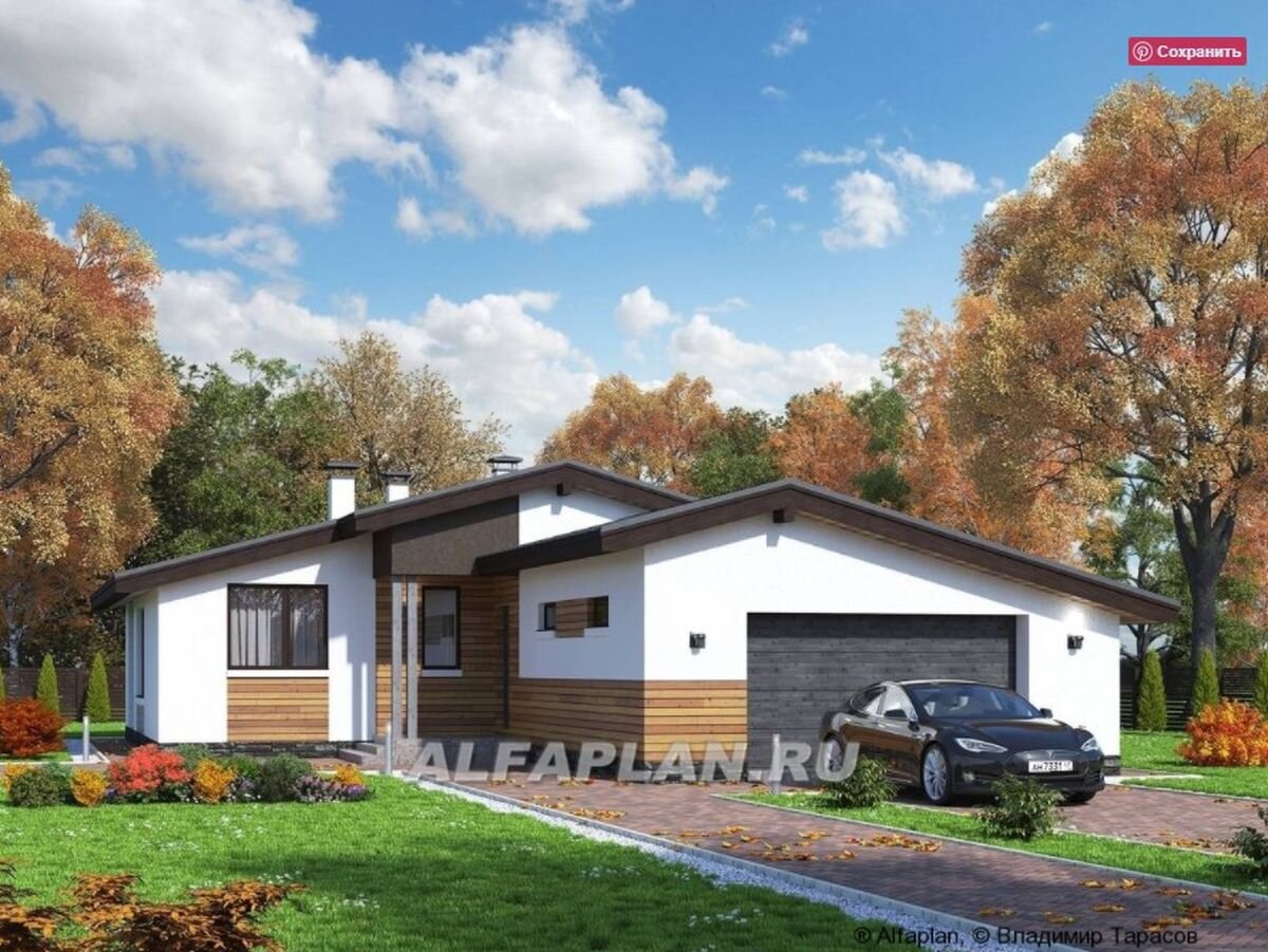 Проект одноэтажного дома 917В «Калисто»,  © Владимир Тарасов