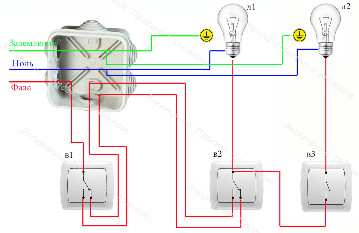 Схема подключения проходного выключателя: подробные инструкции и видео