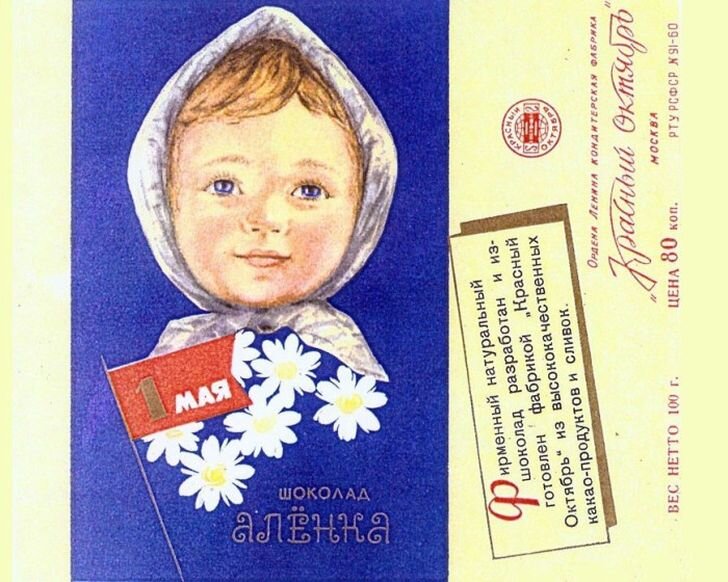 Вариант обертки шоколада "Аленка"