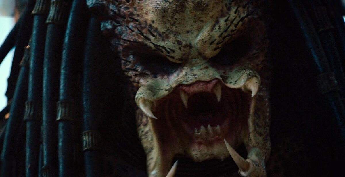 В отличие от первых двух фильмов, в «Хищниках» 2010-го морду пришельца показывают много, крупно и камеру задерживают на ней подольше 