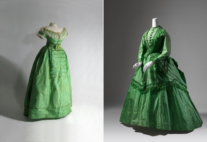 Платья цвета "Парижский зеленый"