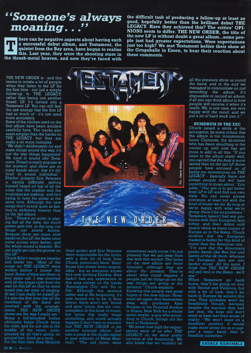 Страница журнала Metal Hammer