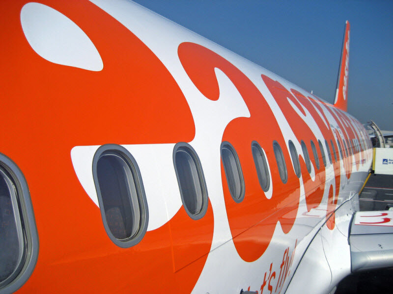 Самолет лоукостера EasyJet. Фото с сайта Flickr.com/Christopher Doyle
