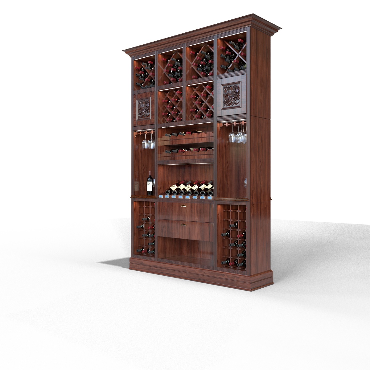 Винный шкаф из 14 стандартных модулей