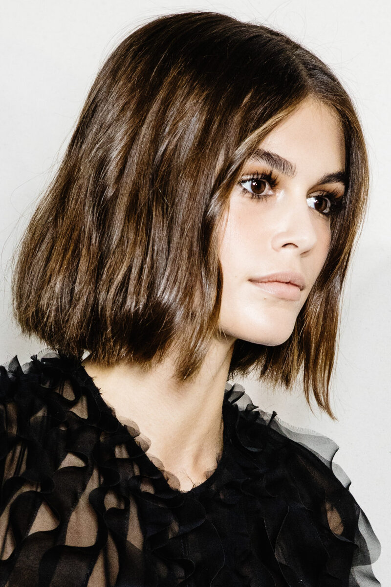 Кайя Гербер на шоу Alberta Ferretti