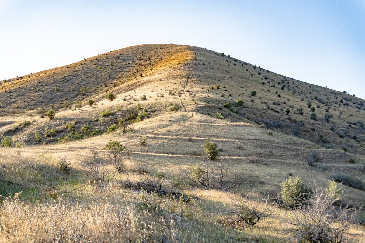 1. Вид на Куба-бурун из района развилки.