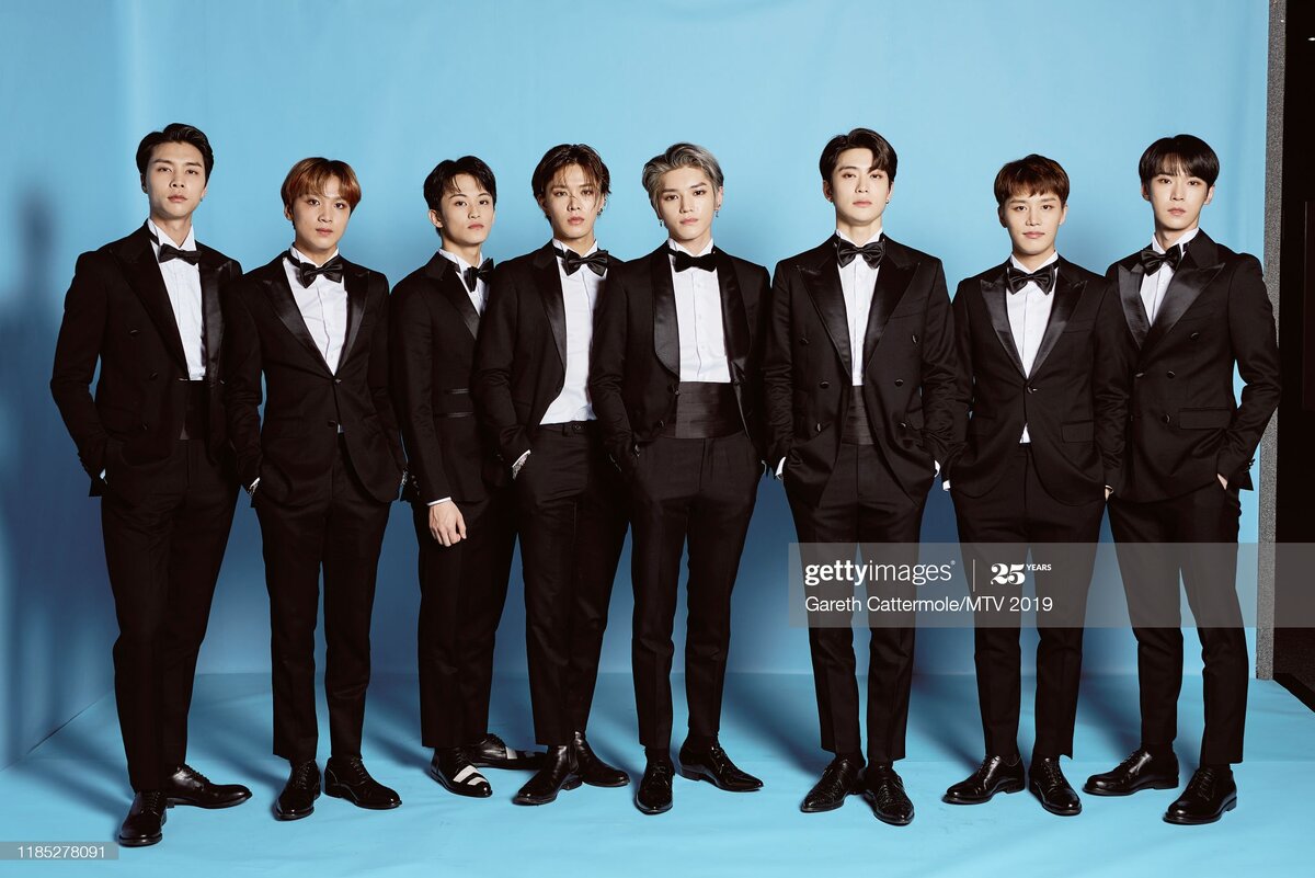 NCT 127. https://media.gettyimages.com/photos/johnny-haechan-mark-yuta-taeyong-jaehyun-taeyong-taeil-and-doyoung-of-picture-id1185278091?s=2048x2048