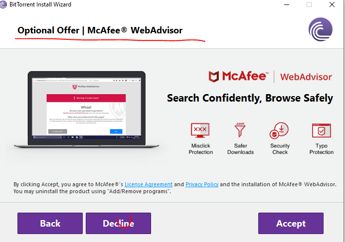 Макафи антивирус отказываемся

