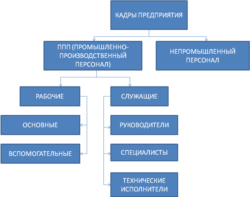 Состав кадров. Схема категории промышленно-производственного персонала. Схема состава кадров предприятия. Кадры предприятия. Кадры персонал предприятия.