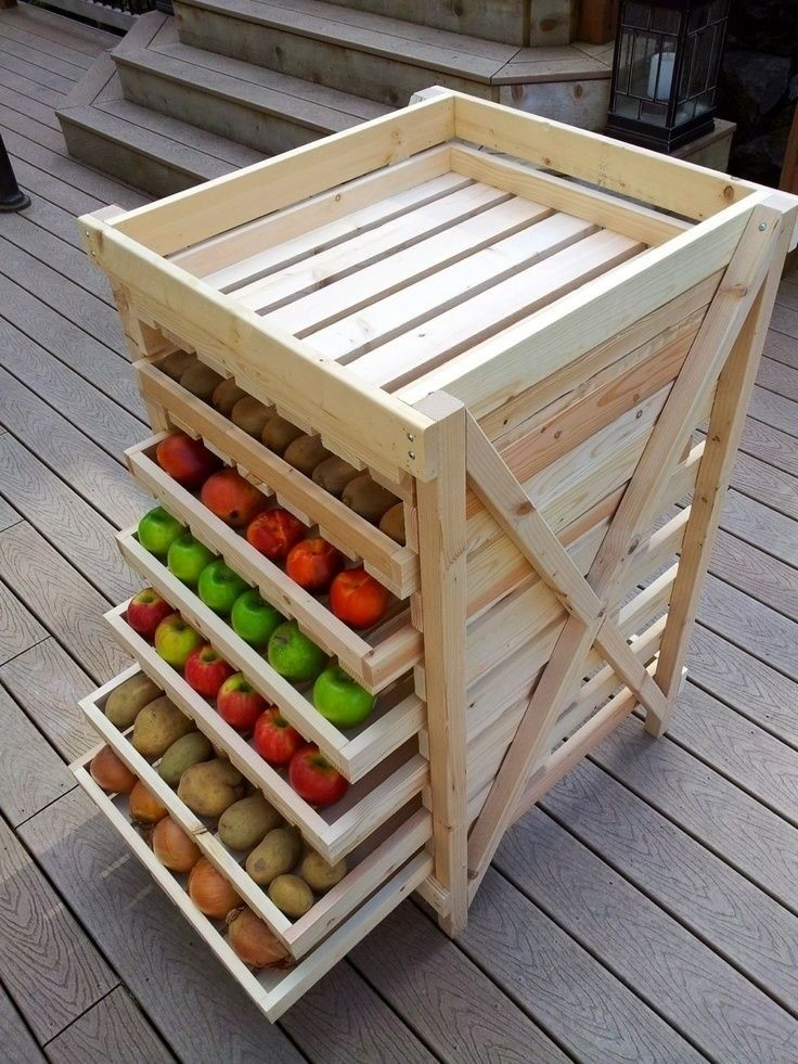Ящик с лотками для хранения овощей и фруктов своими руками — на заметку