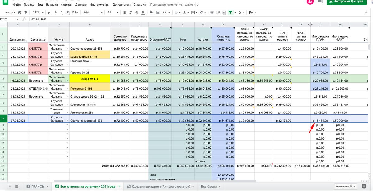 1-я продажа в Апреле