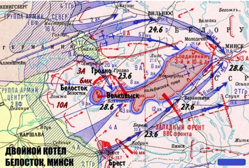 Карта немецкого наступления 1941