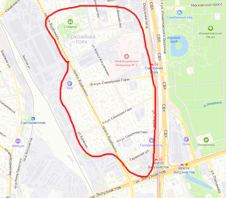 Южная часть района Соколиная Гора - вызывает не самые позитивные ассоциации.