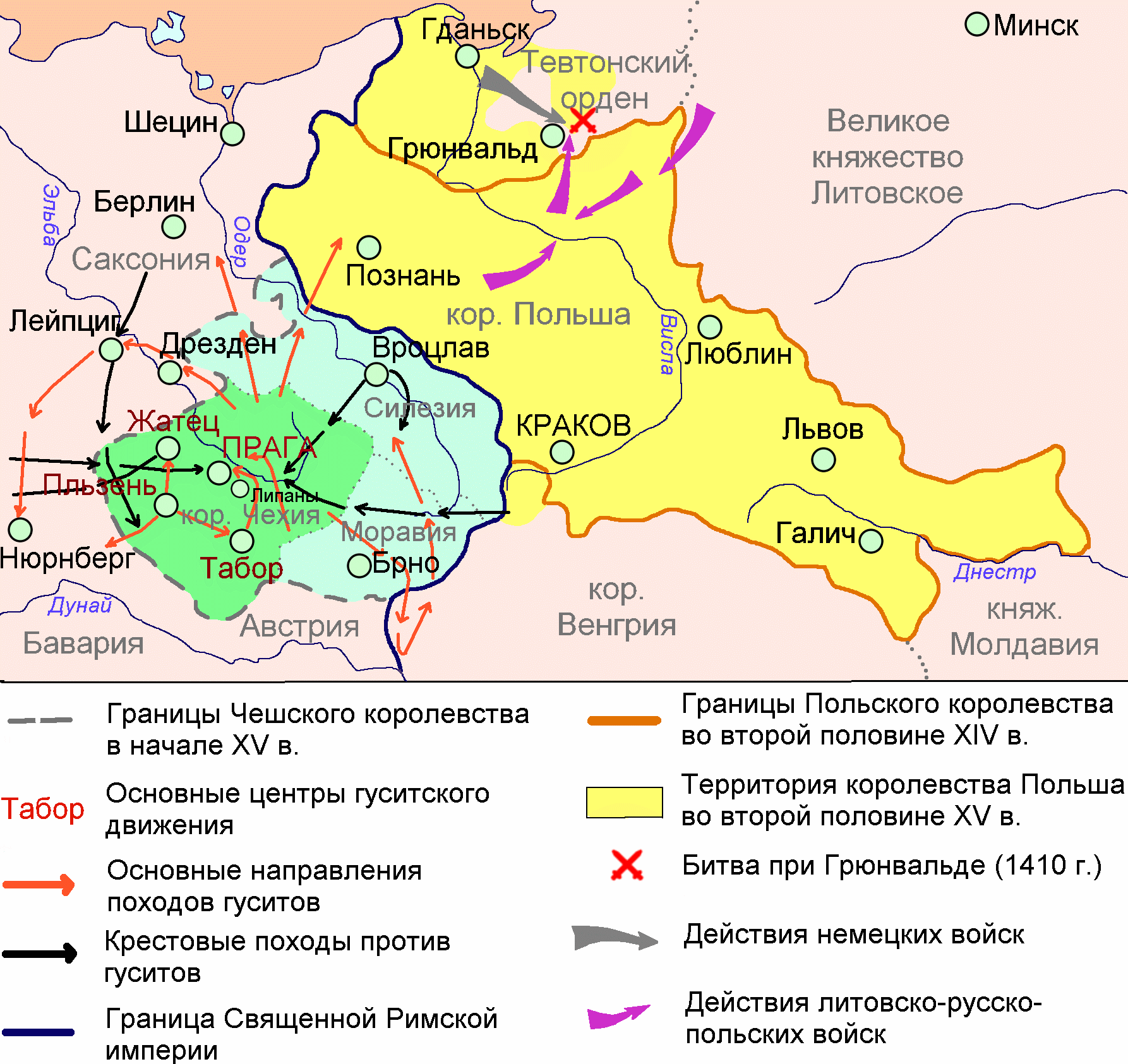 Карта польши 13 века