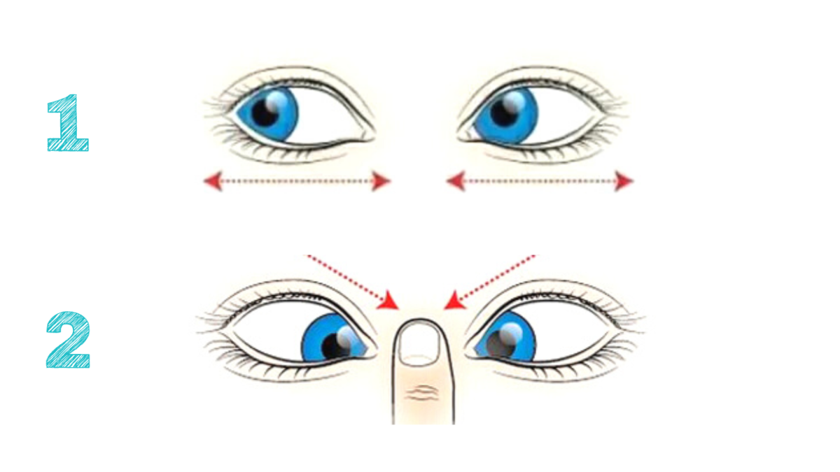2 упражнения для тренировки глазных мышц