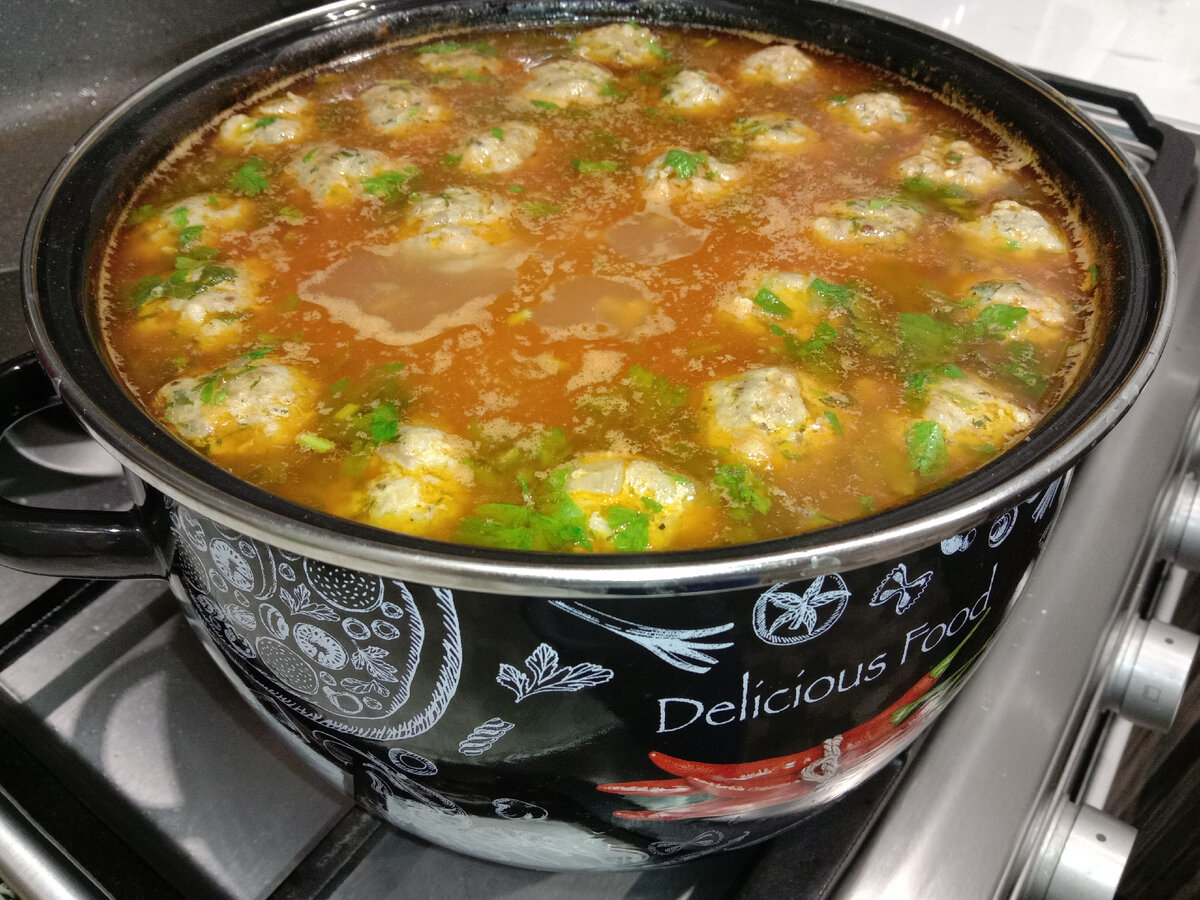 Овощной суп с фрикадельками, пошаговый рецепт на ккал, фото, ингредиенты - alla_33