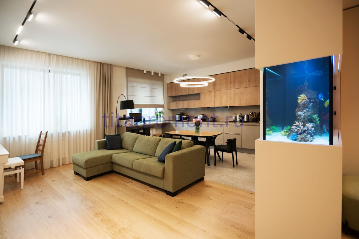 Ремонт квартиры в Москве в стиле минимализм. Фото с сайта https://titanremont.ru/portfolio/gk-zilart