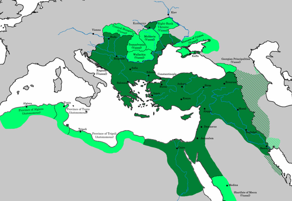 Османская империя на карте