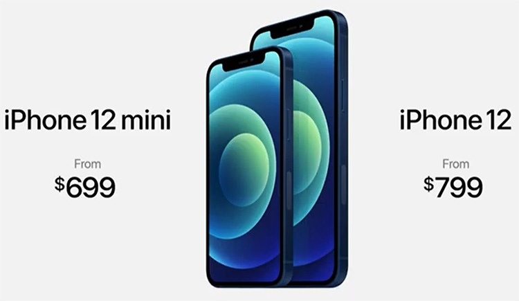 iPhone 12 mini — отличается диагональю 5,4 дюйма и разрешением 2340 × 1080. Остальные характеристики идентичны.