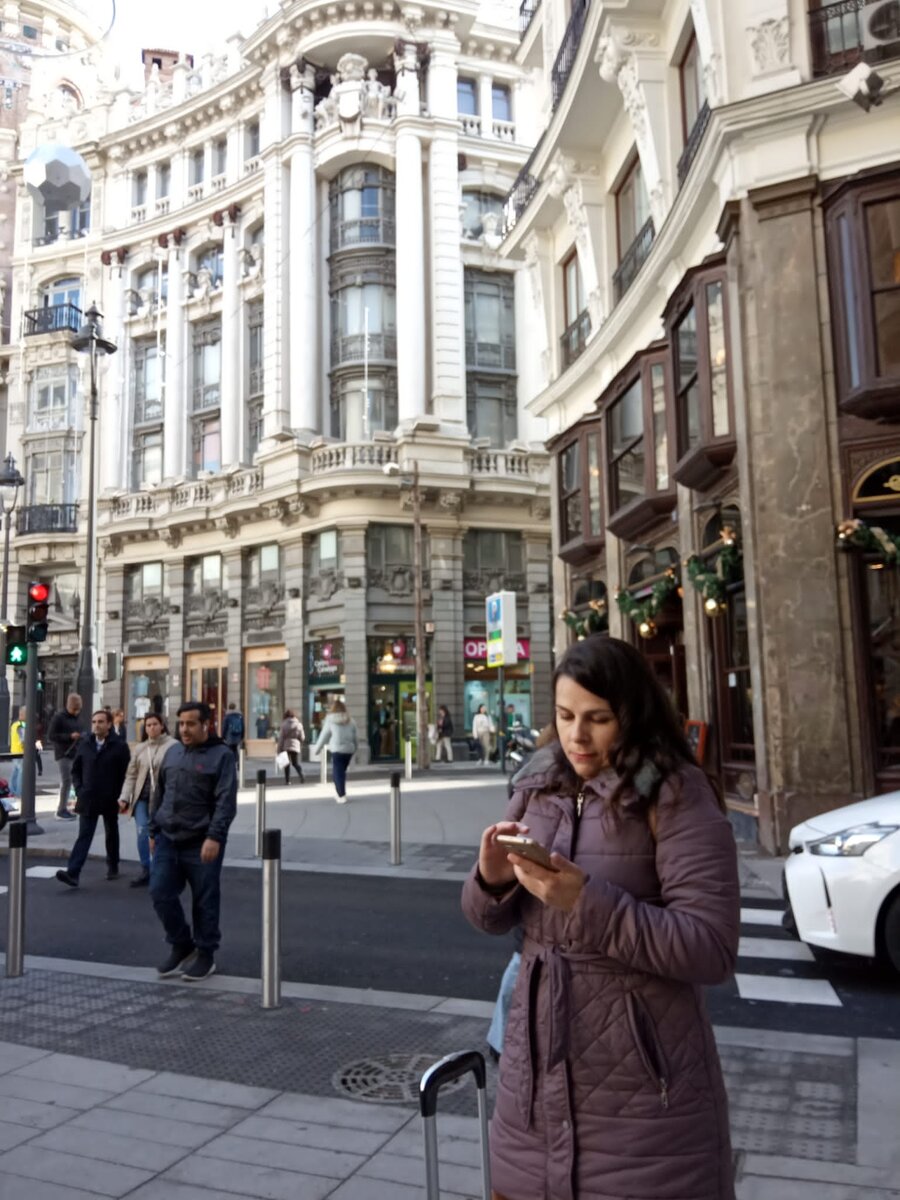 Центр Мадрида зимой