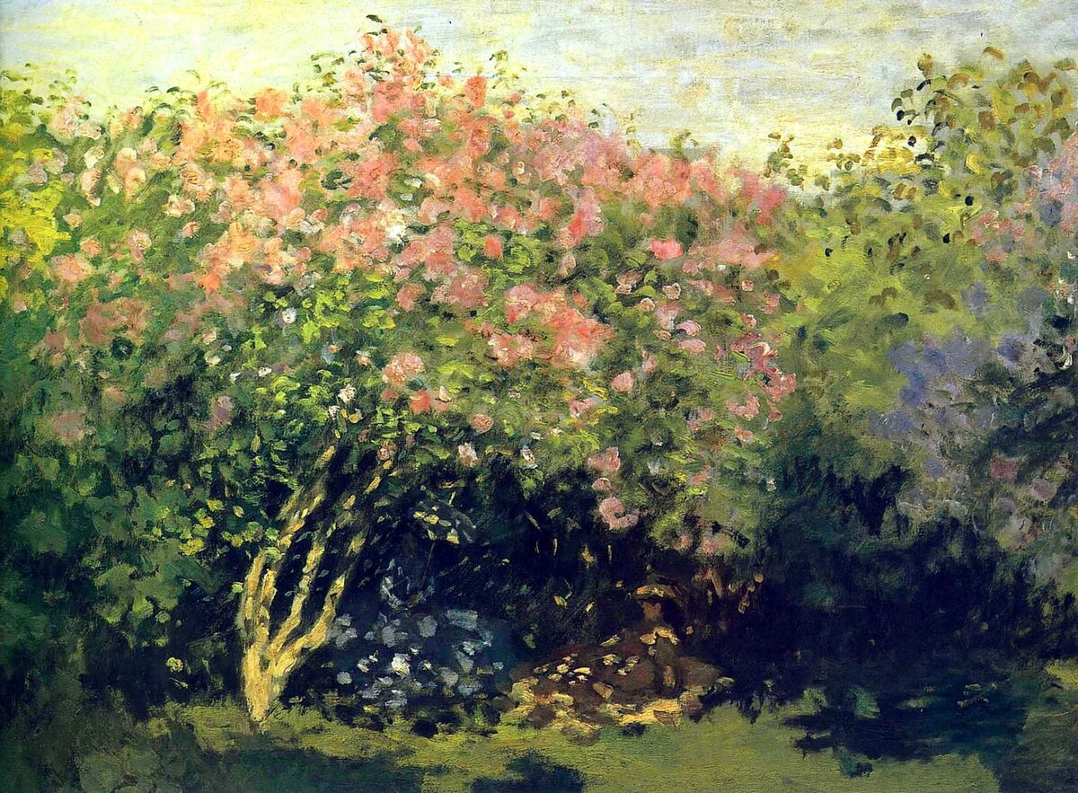 "Сирень на солнце" К. Моне  1872 -1873г. Репродукция с открыты источников.