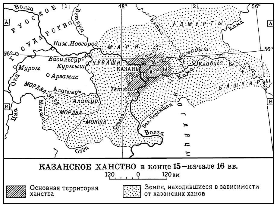 Казанское ханство карта