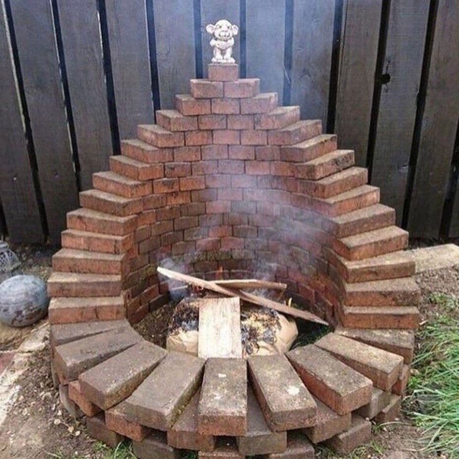 Кострище из кирпича