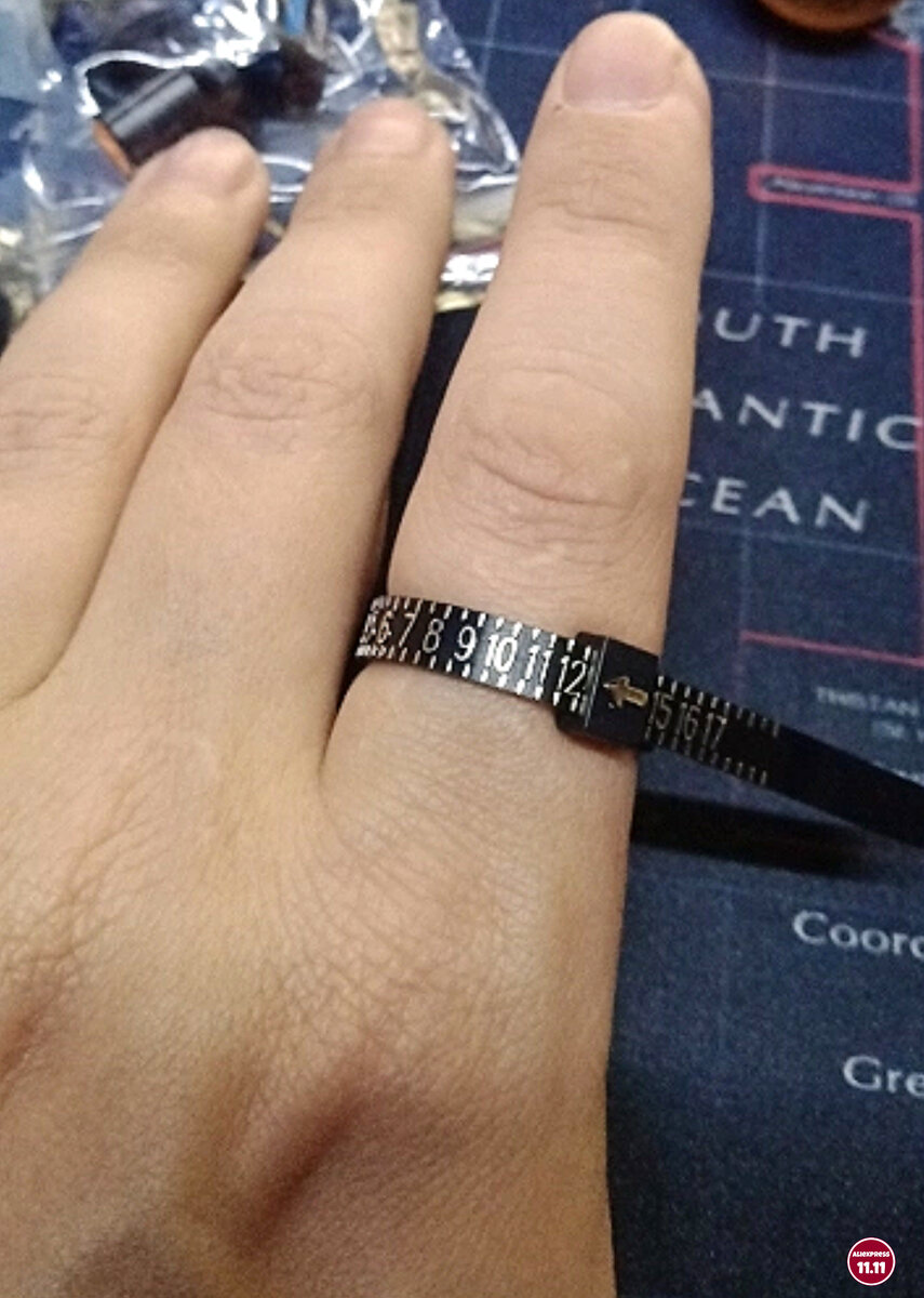 Листай фото далее:Измерительный прибор для определения размеров колец