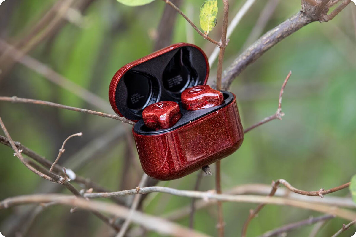 True Wireless наушники Sabbat E12 ULTRA Neon Red (Glitter Series)