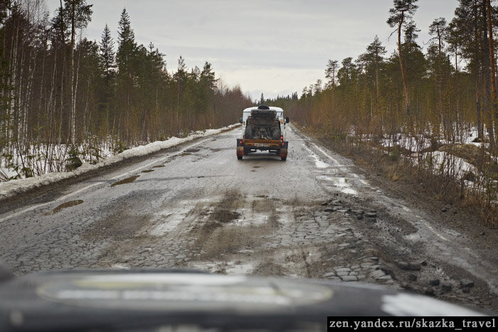 Вот так выглядит дорога в Костомукшу