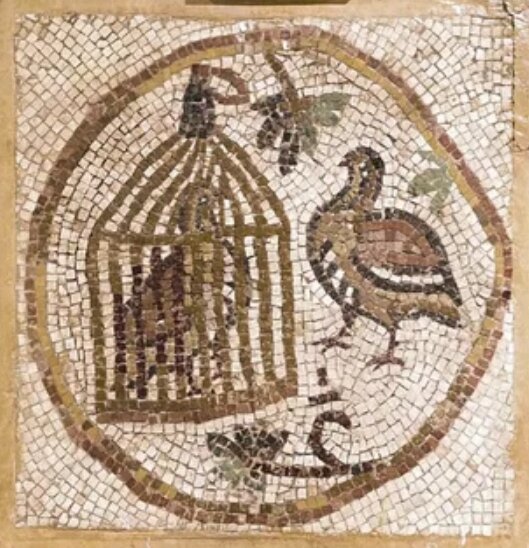 Образ души как пленницы тела достаточно распространен. На византийской мозаике душа, обитающая в теле, — это птица в клетке