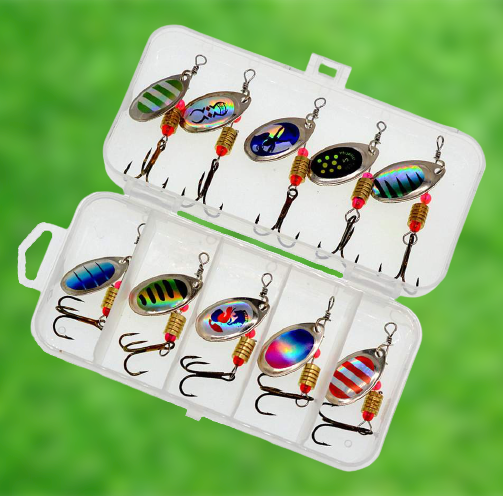 Набор из 10 вращающихся блёсен