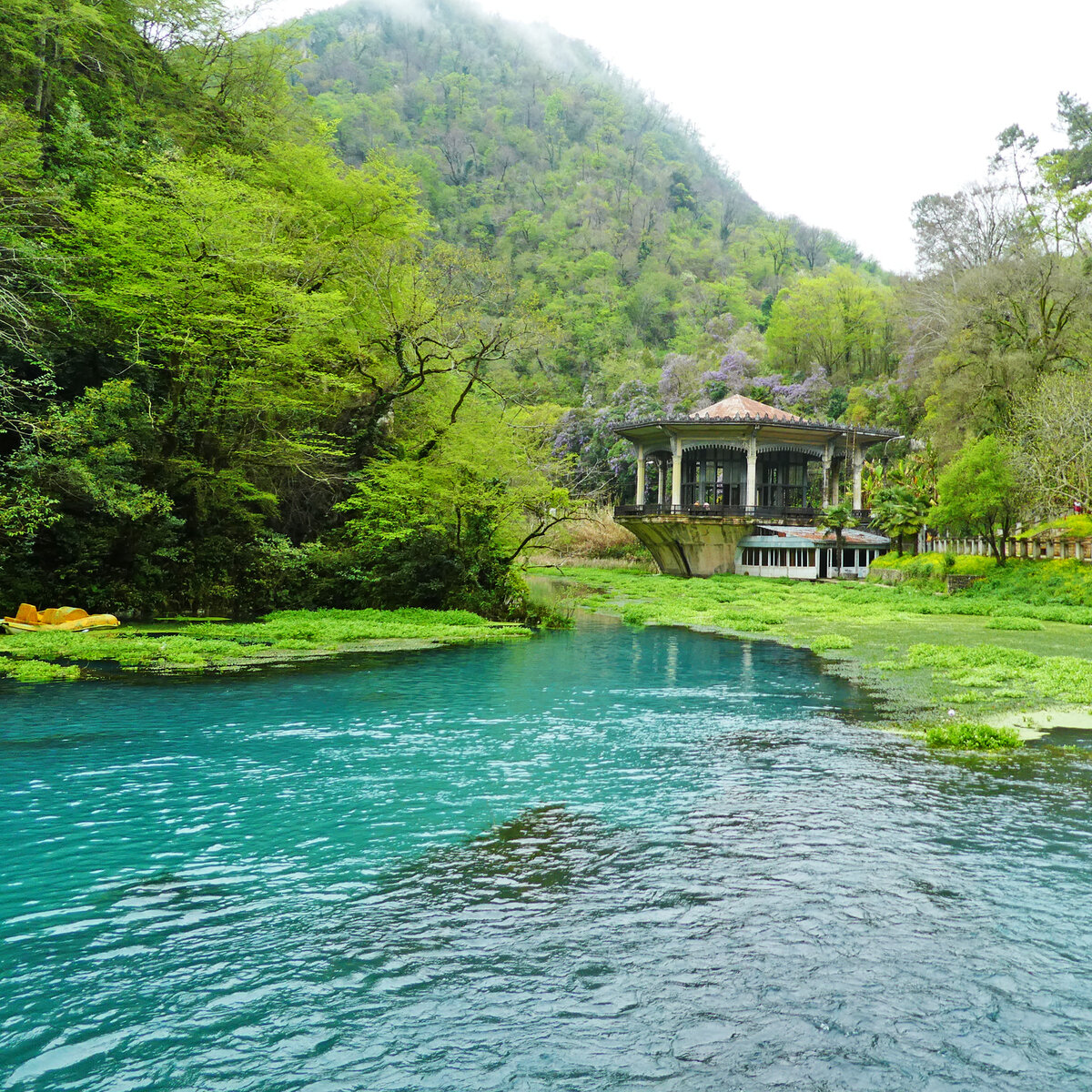 Мы попали в период цветения глицинии, это добавляло пейзажам ещё большей сказочности.