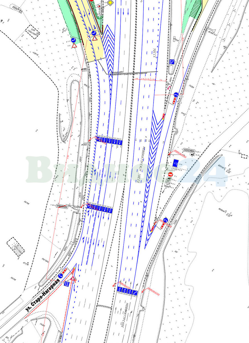 Схема развязки на м4 и мкад