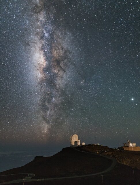 

Title:Hawaiian Heavens

Photo by:@evan_guarino

Camera:Canon Lens:20mm F1.4 DG HSM | A Shutter:20" Aperture:f/1.8 ISO Setting:4000
Description:

Getting up at 130am to drive 10,000 feet above sea level in 30 miles is easy, when you know what kind of sky is up there waiting for you. This is but one frame from a series I took and stitched into a 360-degree panorama that creates a vivid, VR-like experience of the night sky from one of the greatest places I've ever stepped foot.
