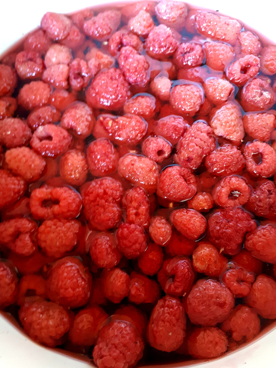 малина в сиропе на 3 часа