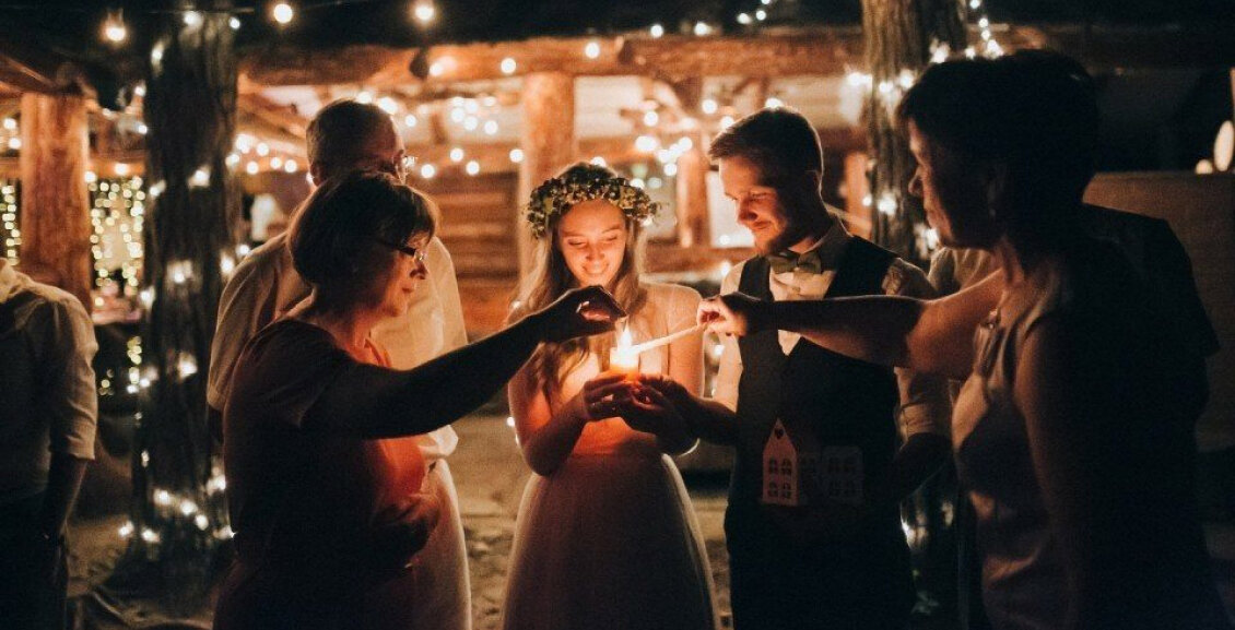 Свадебные свечи семейный очаг своими руками