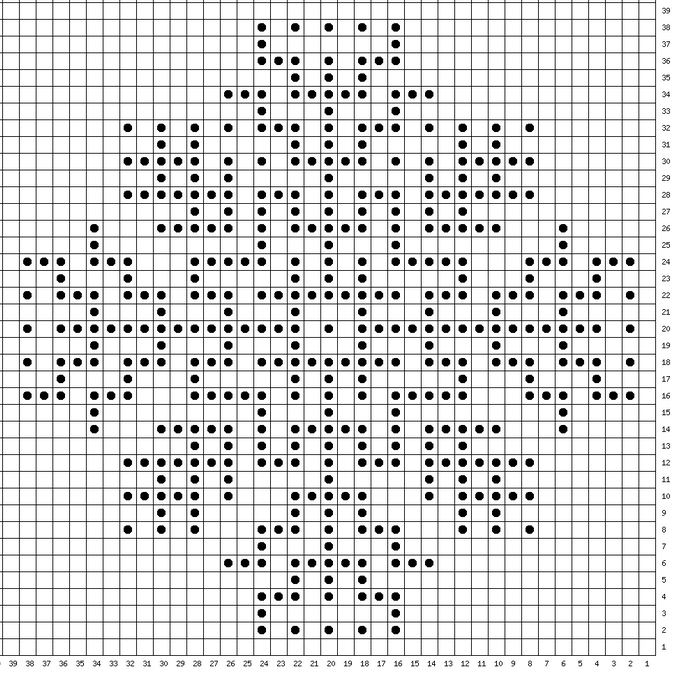 схема 37 петель на 37 рядов