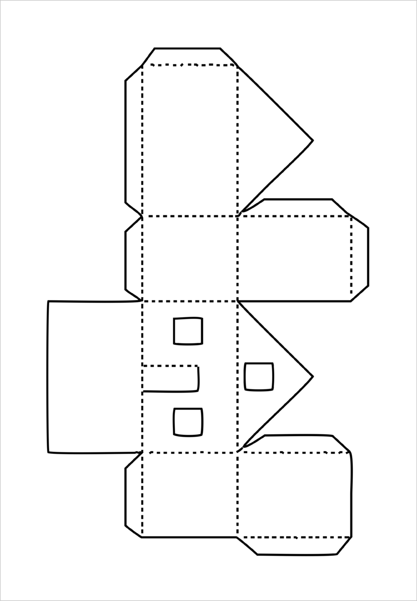 Домик из бумаги (коттедж) своими руками (шаблоны). Пошаговая инструкция