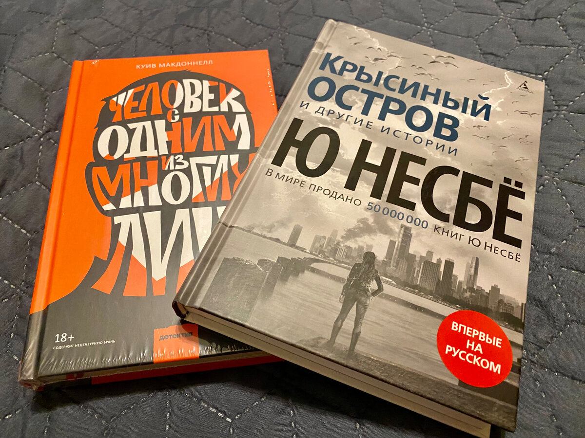 Купленные в «бумаге» Несбё и Макдоннелл ждут своей очереди и грустят.