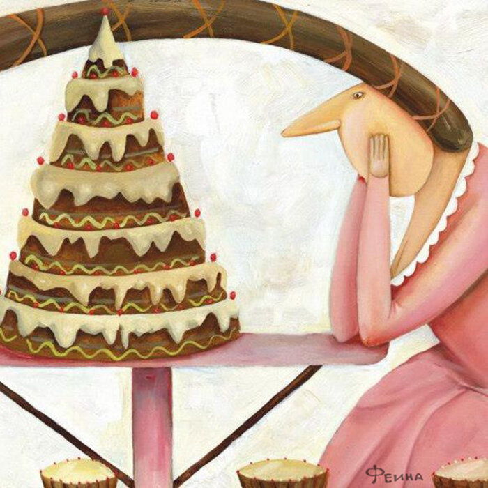 Художник - Мария Феина. Фото взяты из письма Музея Русского Десерта rusdessertmuseum.ru