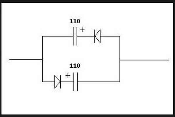 Полярный конденсатор на схеме
