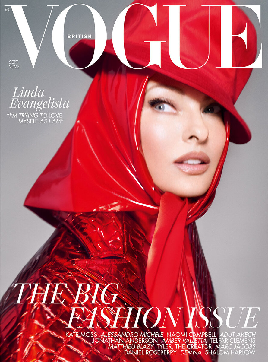    Линда Евангелиста на обложке британского Vogue, сентябрь 2022