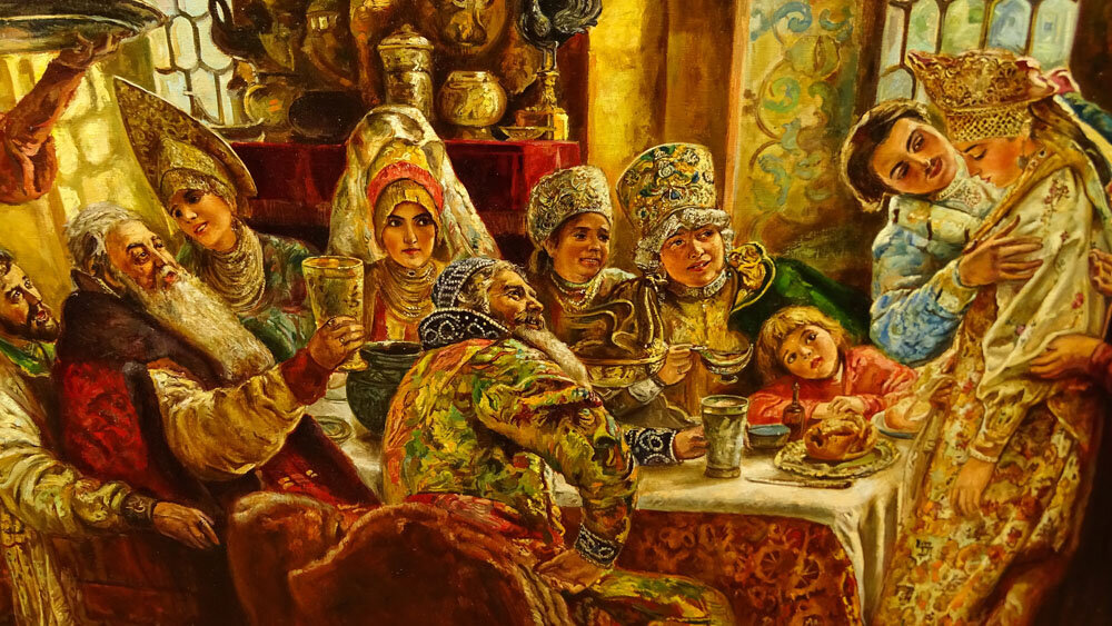 «Боярский свадебный пир», К. Е. Маковский