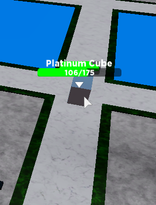 Скриншот металлического куба.